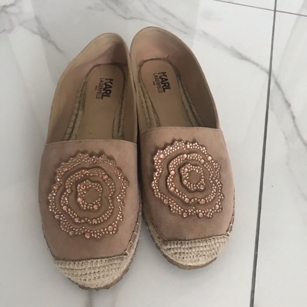Karl Lagerfeld nude espadrilles